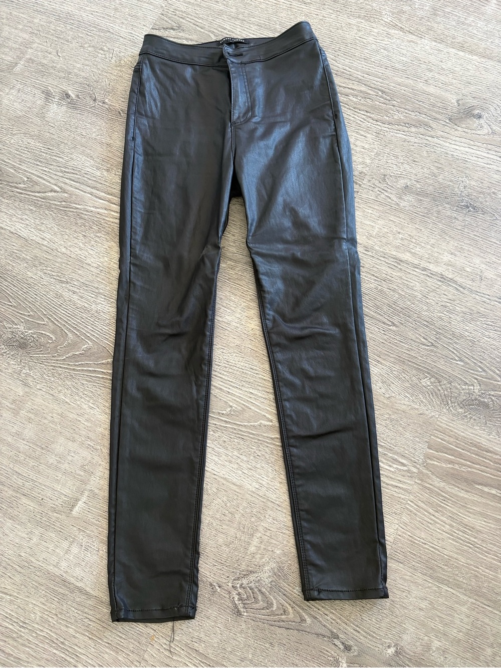 Almost Famous Black Faux Leather Skinny Jeans